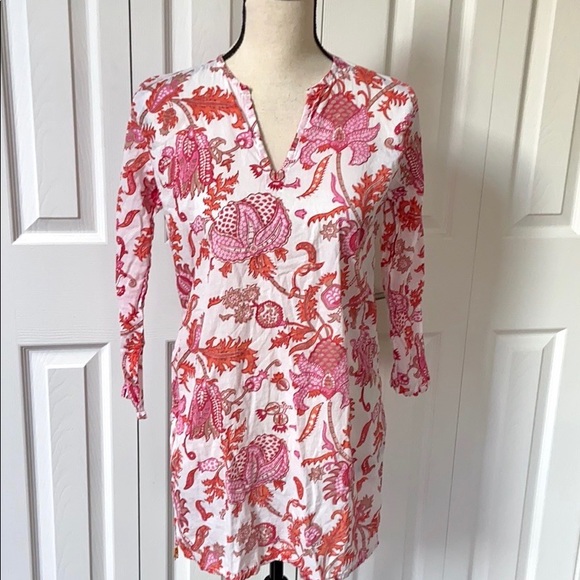 Roberta Roller Rabbit Kurta Amanda Floral Tunic - Picture 2 of 8